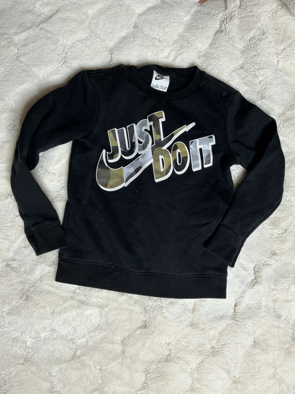 Nike Black 'Just Do It' Crewneck Sweatshirt